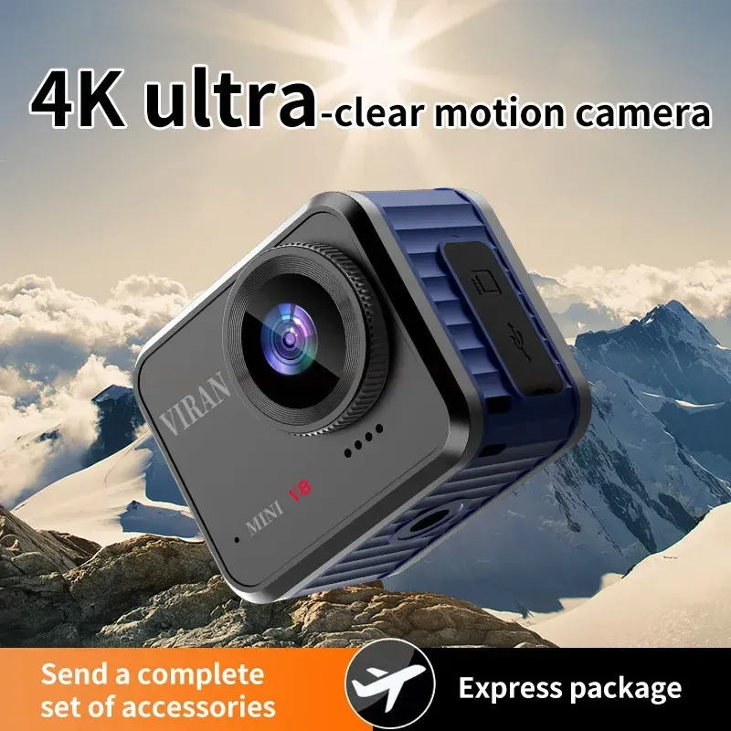 Camera HD Portable Mini Action Camera 4K 60fps WiFi Fjärrvy 1,54 tum skärm160 ° Wide Angle Sports Video Recorder LP68 Waterproof