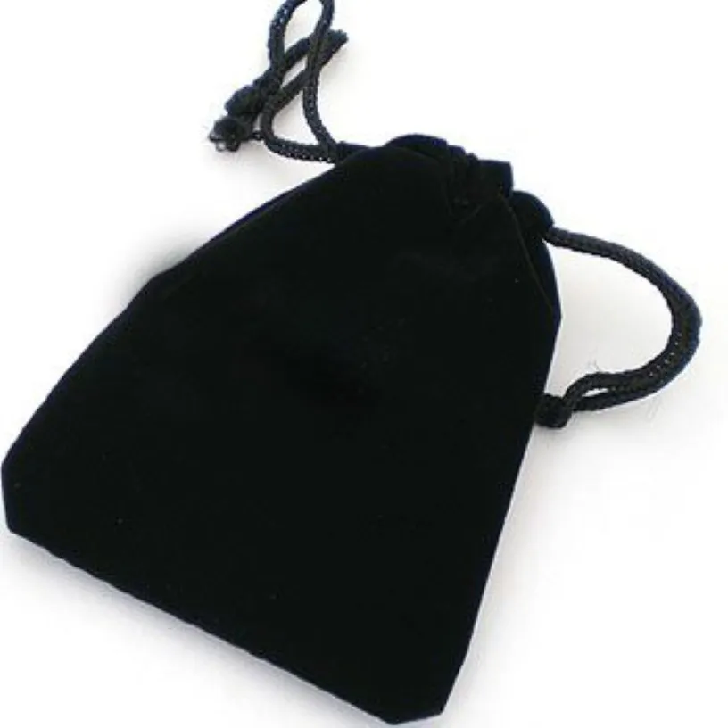 Black Velvet DrawString Bag 20x30cm8 x 12 tum Makeup smycken Set Gift Pouch Storage Sack318L