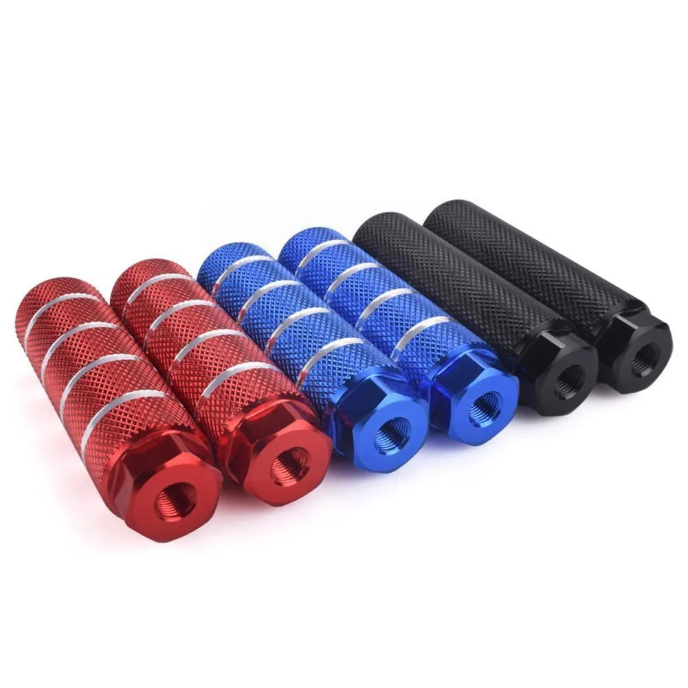 2Pcs Bike Pegs Aluminum Alloy Anti Skid Lead Foot For Bike 3/8'' Axles Bike Pegs