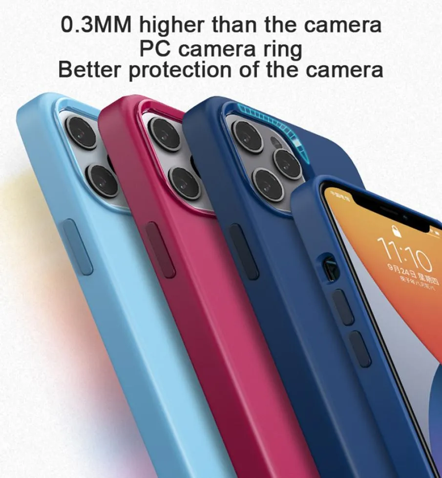 Magnetische Flüssig -Silikon -Telefonhülle Mobilfunkkoffer zurück -Deckungsschockdicht für iPhone 12 13 Mini Pro Max OEM Logo6167034