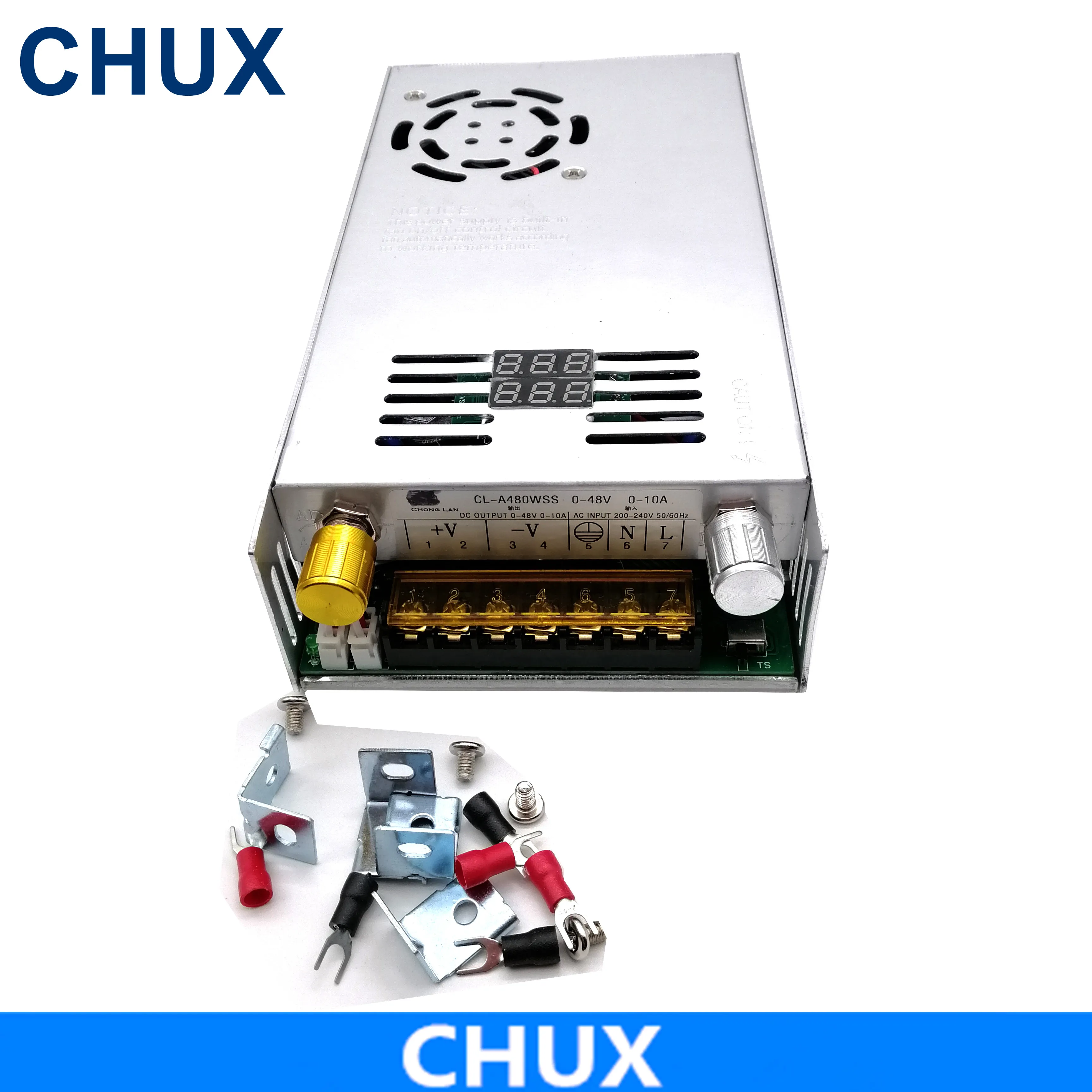 CHUX 480W Alimentation de commutation réglable avec alimentation numérique Alimentation pour LED DC 0-15V 24V 27V 26V 36V 48V 80V 60V