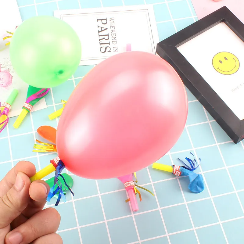 5 pollici divertenti palloncini in lattice Whistle Balloon colorate di carta musicale Noisemakers for Children's Party Toy Gift la festa di Capodanno di San Valentino
