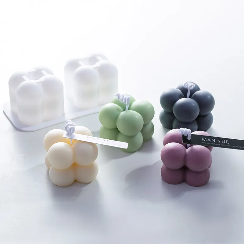 Large 15/6 Cavitys Bubble Cube Candles Aromatherapy Silicone Mould Mousse Cake Molds 3D Chocolate Hand-made Soap Tool Food Grade