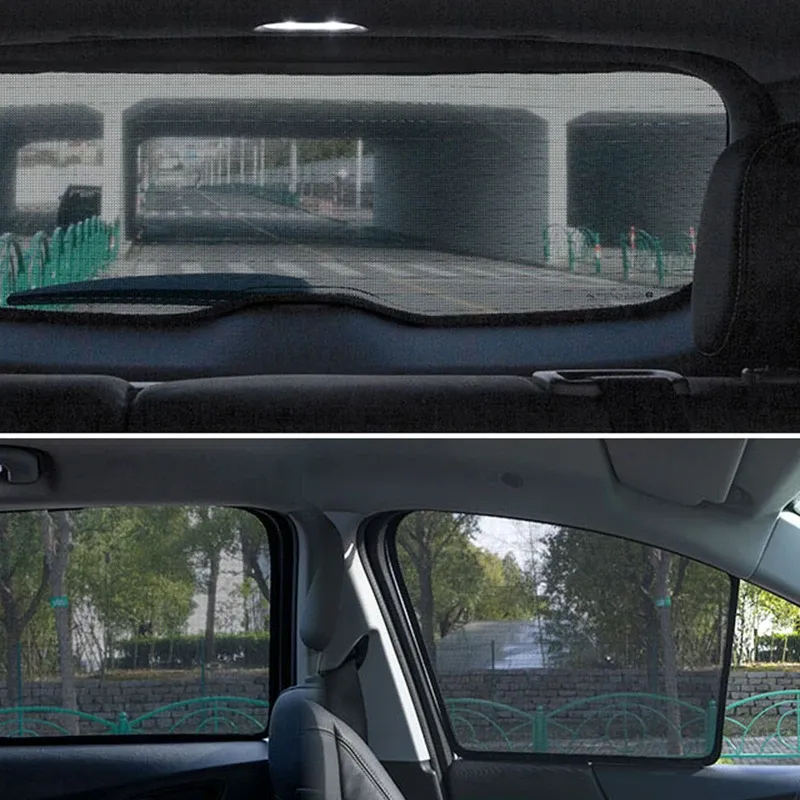 Set Car Shades Compatible With Mercedes C-Class W205 Kombi 2014-2021 (8- Pieces) Custom-Fit Sunshades For Cars