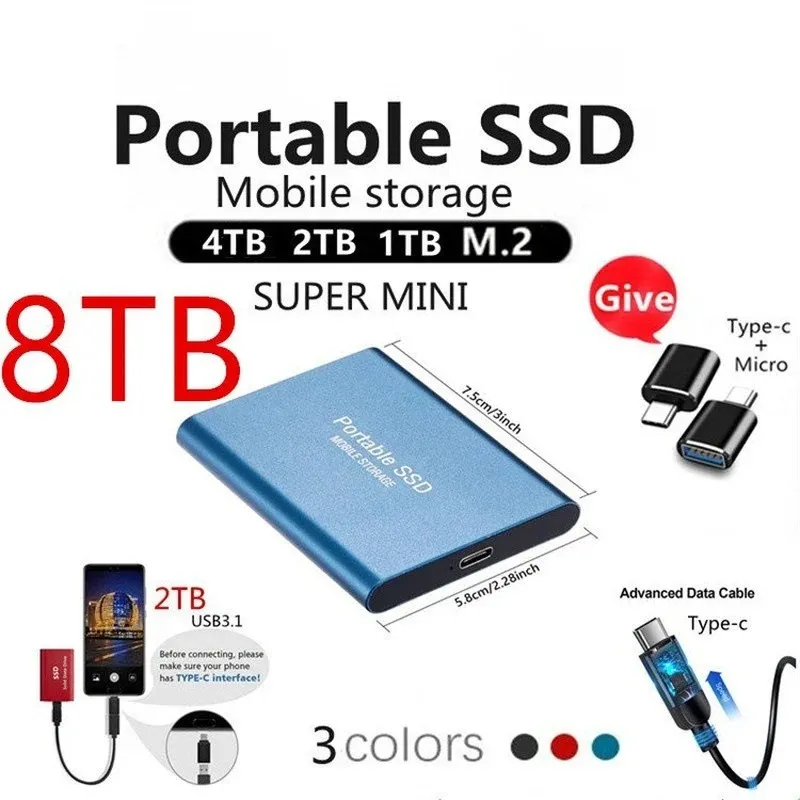 2.5 Inch HDD SSD Box 5 Gbps Sata To USB 3.0 2.0 Adapter Support 2TB External Hard Drive Enclosure HDD Disk Case for WIndows Mac