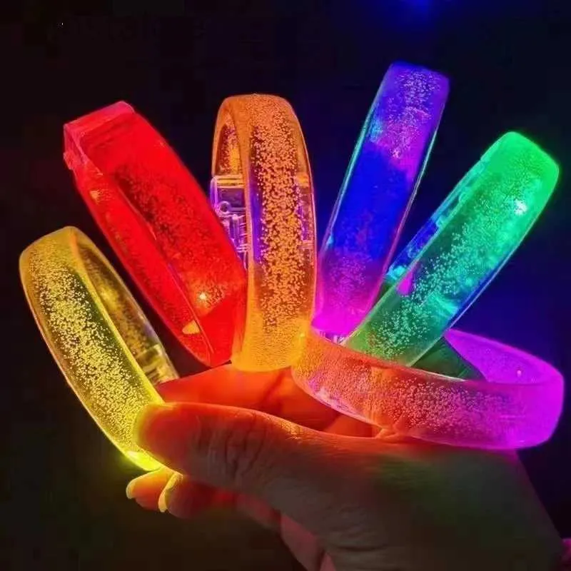 LED Rave Toy Light Bracelet Support Direct Absosphere Props Bar Bungee Disco KTV Flash Bracelet Fluorescent LED Night Run 240410