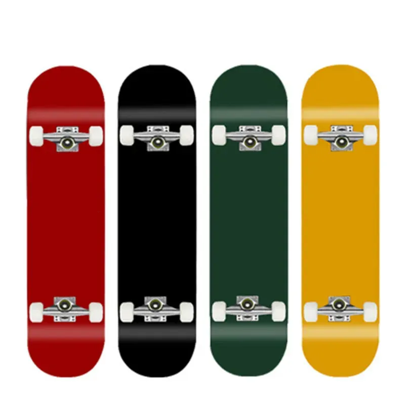 Solid Color Skateboard 80cm Teenager Four Wheel Professional Double Tilt Skate 240327