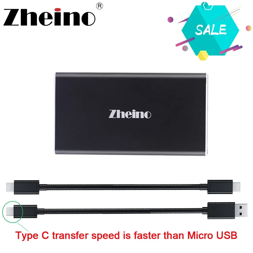 Enheter Zheino Extern hårddisk SSD Typ C USB 3.1 120 GB 240 GB 500 GB 128 GB 512 GB Extern lagring Portable SSD Hårddisk för bärbar dator