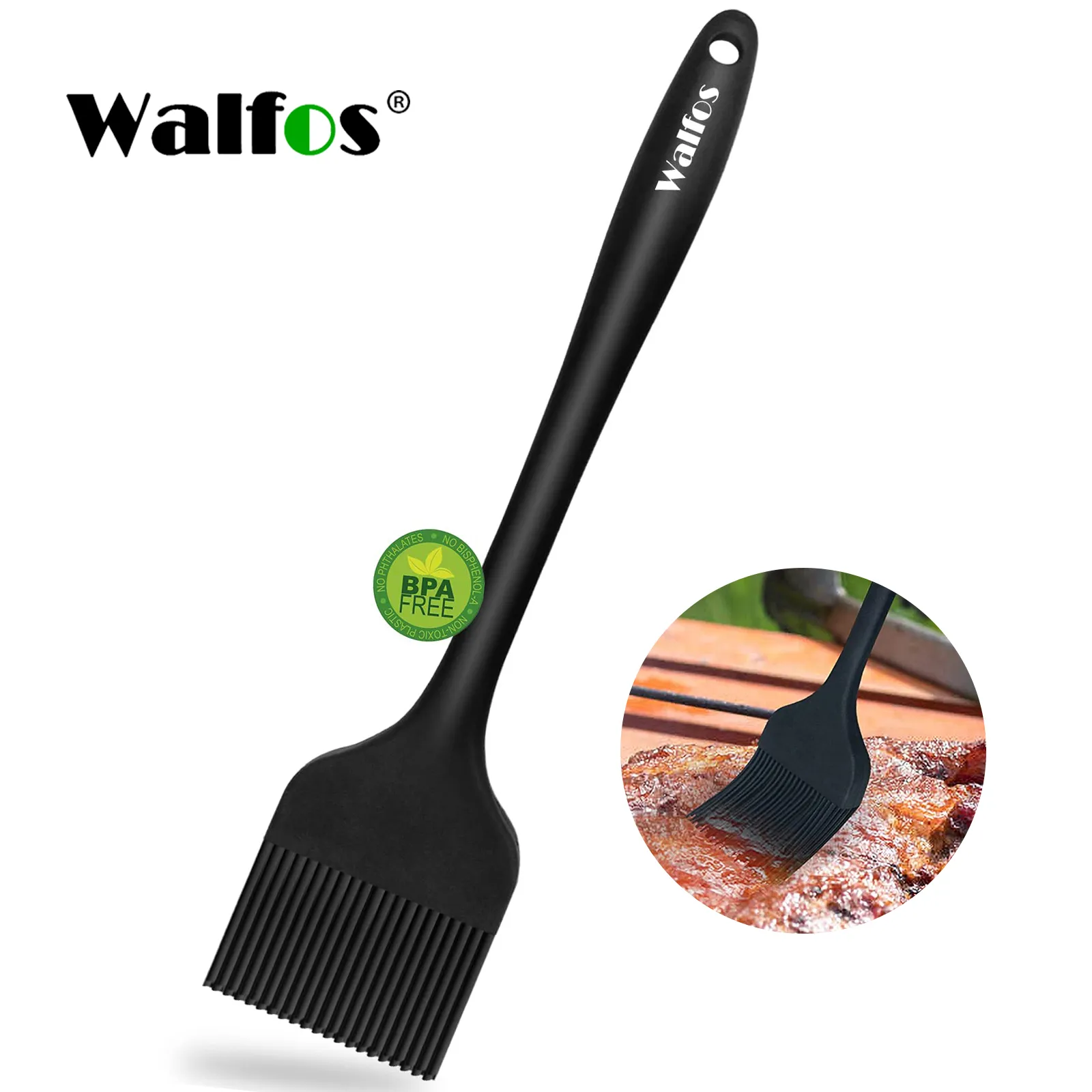 Walfos 1 PCS Silicona BBQ Pincel Basting Pincelado Pez de pan Cepillos para hornear Cocina de cocina Accesorios Barbacoa Herramientas