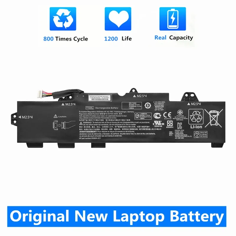 Batteries CSMHY ORIGINAL NOUVEAU TT03XL BATTERIE D'HAPORTOPS POUR HP ELITEBOOK 755 850 G5 G6 ZBOOK 15U G5 G6 HSTNNUB7T HSTNNLB8H DB8K 933322855