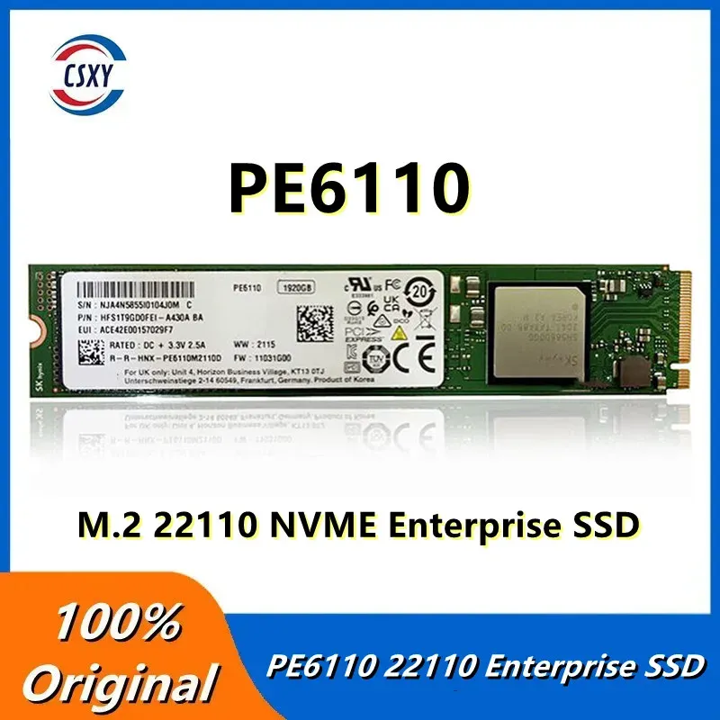 GUIDA NUOVA PE6110 22110 M.2 SSD 1.92T 3.84TB Enterprise Class Solid Stato Drive PCIE GEN3 X4 SSD