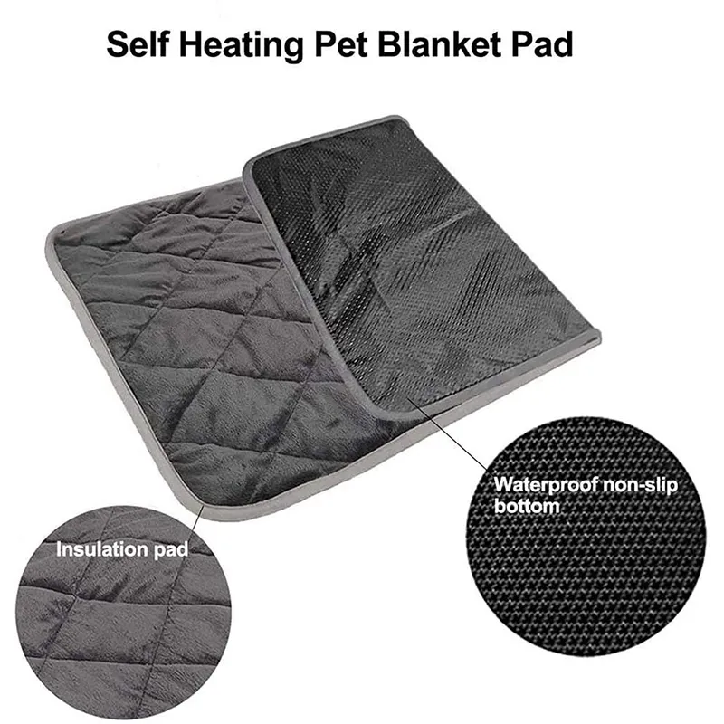 Self-Heating Pet Bed: Winter Warming Pad for Dogs and Cats, Non