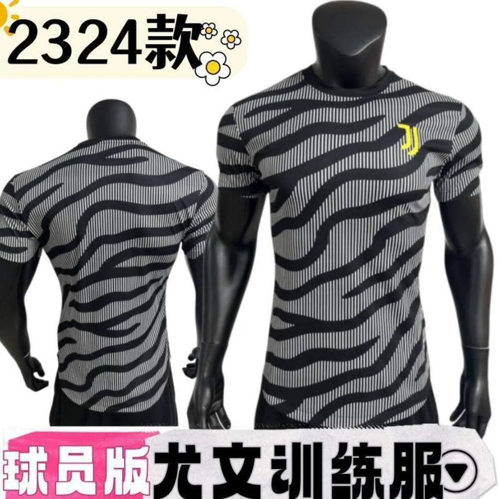 Soccer Jerseys Men's 23/24 Juve Pre Match Training Shirt Player Version Sportwear Football Jersey