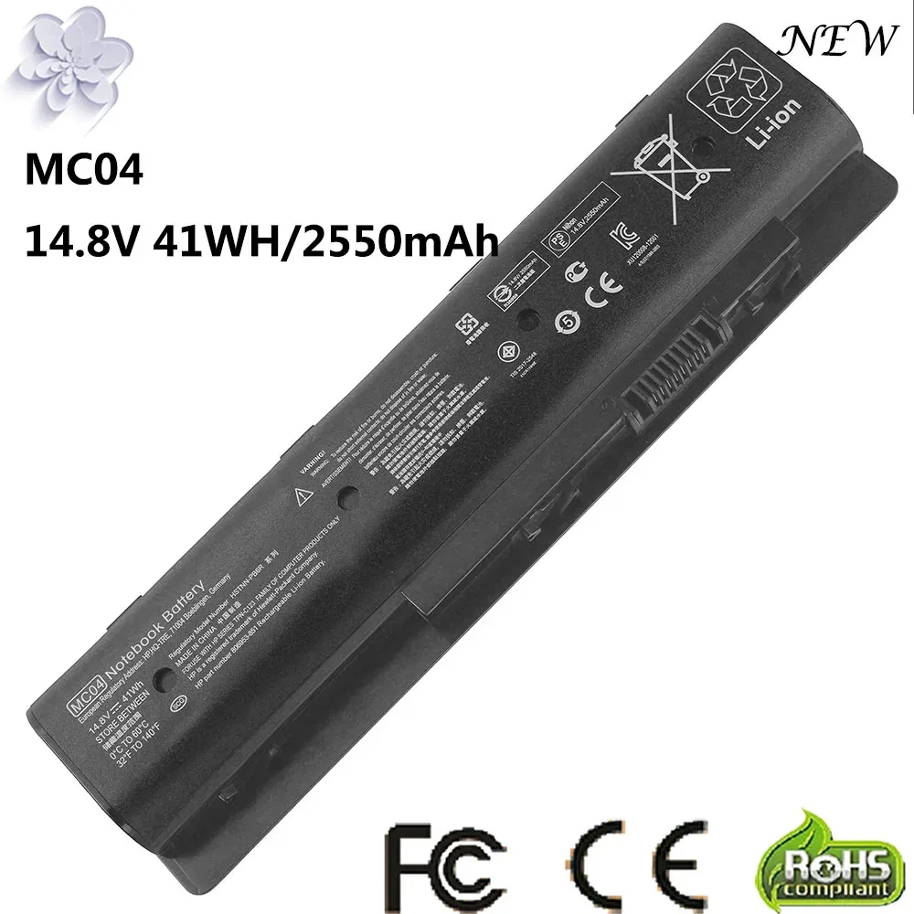 Batterier MC04 14.8V 41Wh Laptop Battery för HP Envy M7N109DX M7N011DX 17R Series HSTNNPB6R 805095001 MC06