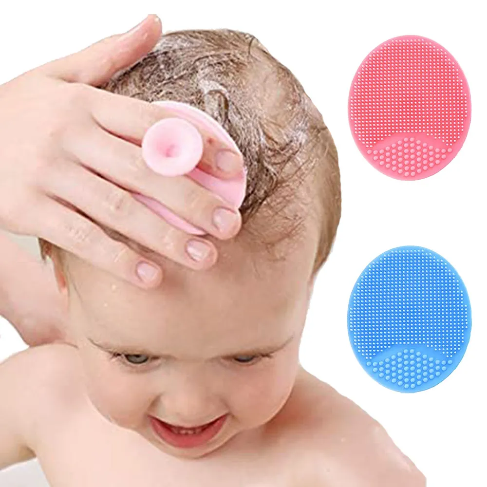 Baby Silikonbad Pinsel Cradle Cap Scrubber Peeling und Massieren von Pinsel Kopfhautpflege für Haarpflege und Körperpflege