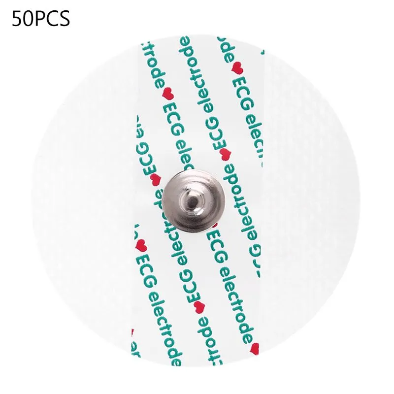 50x Disposable Electrode Pads Non-woven ECG Electrode Patch for ...