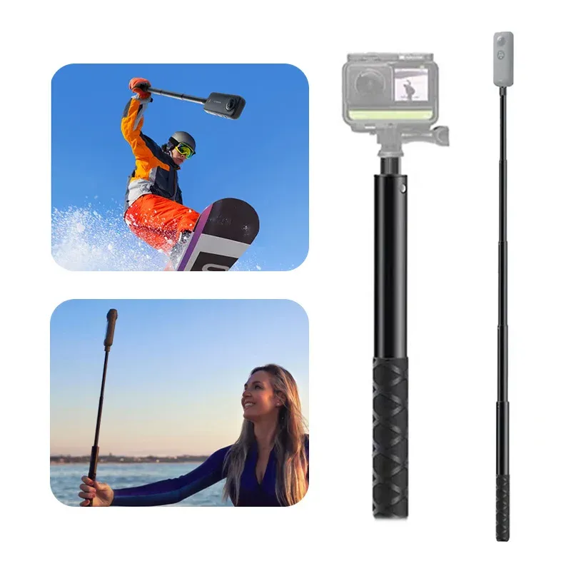 Monopods 1,1m/2m Universal Invisible Selfie Stick Monopod para Insta 360 x3 RS x2 x One R GoPro Max Hero 9 Acessórios para câmeras panorâmicas