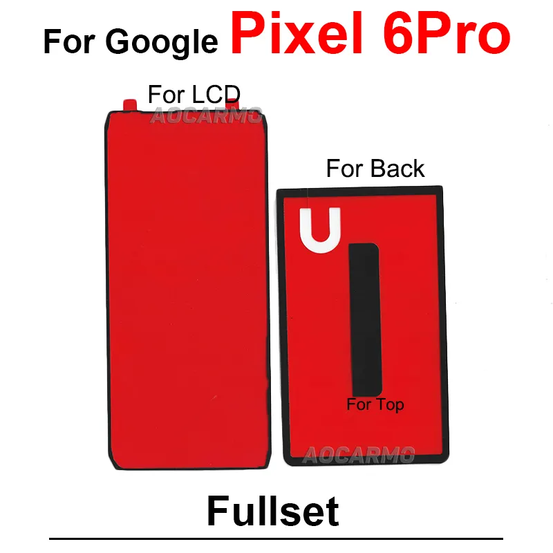 Back Cover Sticker för Google Pixel 6 Pro 6Pro LCD Display bakre tejplim.