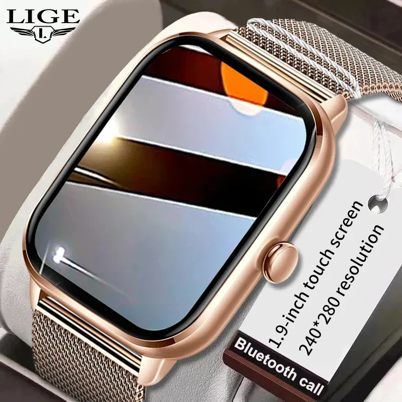 Watches LIGE New Bluetooth Call Smart Watch Women Health Monitor Sports Fitness Bracelet Waterproof Lday Smartwatch Men For Android Ios