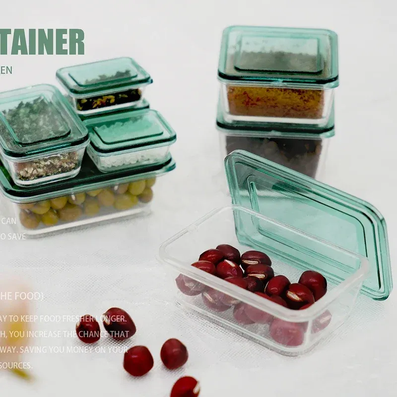 9st 1/6 eller 1/12 Skala Miniature Dollhouse Food Container mini Crisper Fruit Box Blyth Doll Kök Tillbehör leksak