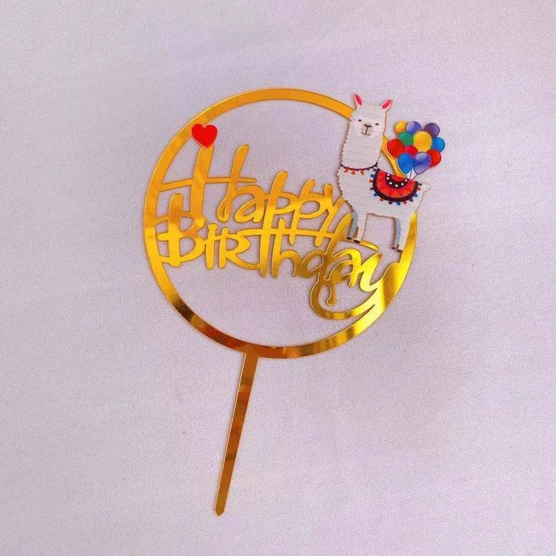 Novo chefe de acrílico Feliz Aniversário Bolo Topper fofo Cupcake de menino para crianças Decorações de bolo de festa de aniversário