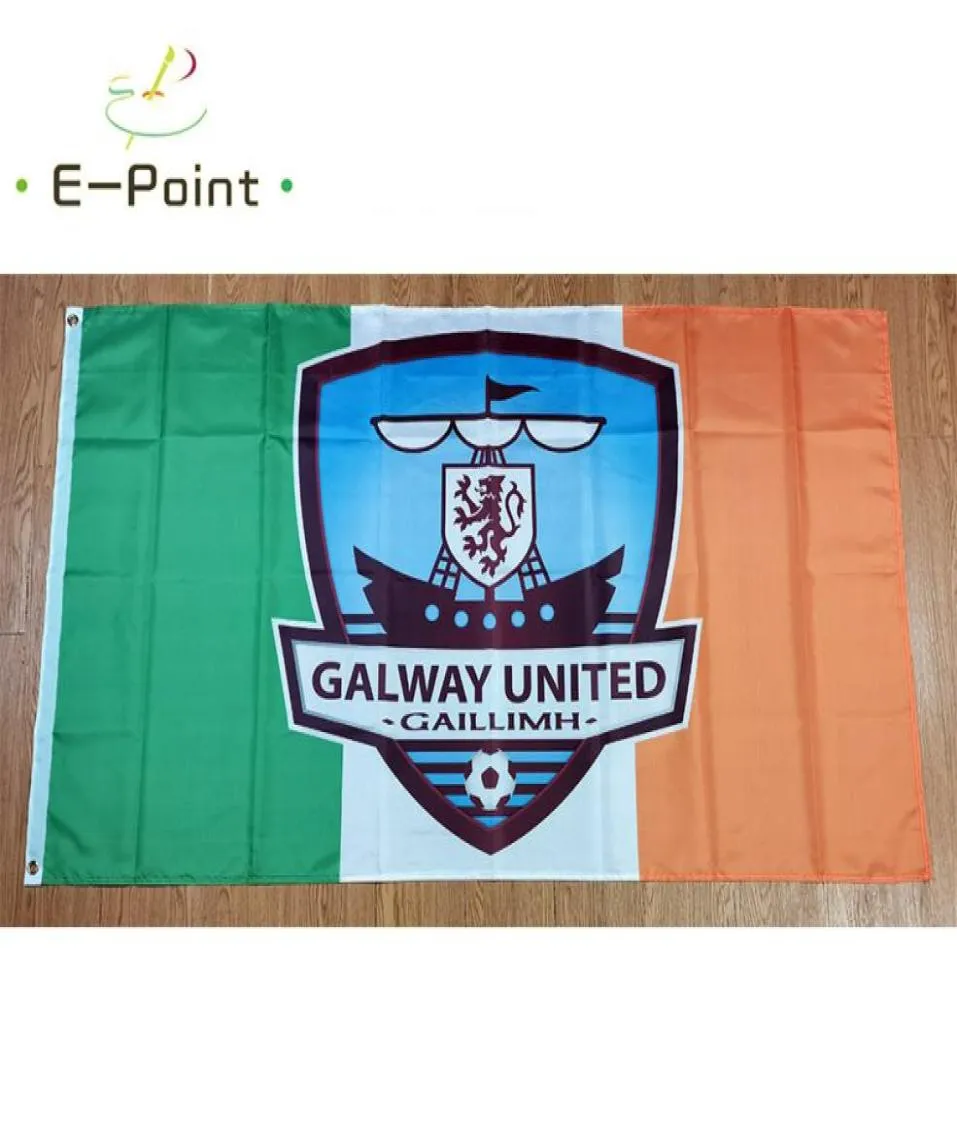 Galway United FC op Ierland 35ft 90cm150 cm polyester vlagbanner Decoratie Flying Home Garden Vlaggen Feestelijke geschenken3763868