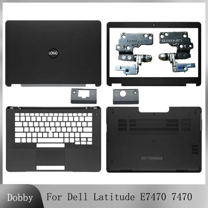 Ramy Nowy laptop dla Dell szerokości geograficznej E7470 7470 LCD tylna pokrywa/przednia ramka/Palmrest/dolna obudowa/zawiasowe pokrycie górne przypadek VXOY bez dotyku
