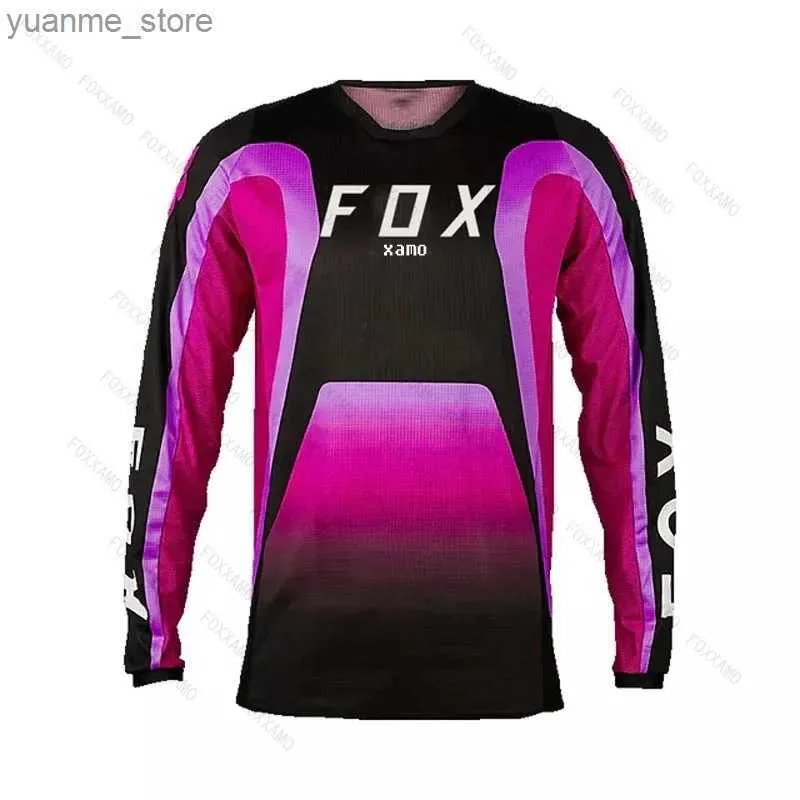 Cycling Shirts Tops Xamo 2024 Downhill Jerseys Mountain Bike Shirts Offroad DH Motorcycle Jersey Breathable Motocross Sportwear Clothing Y240410