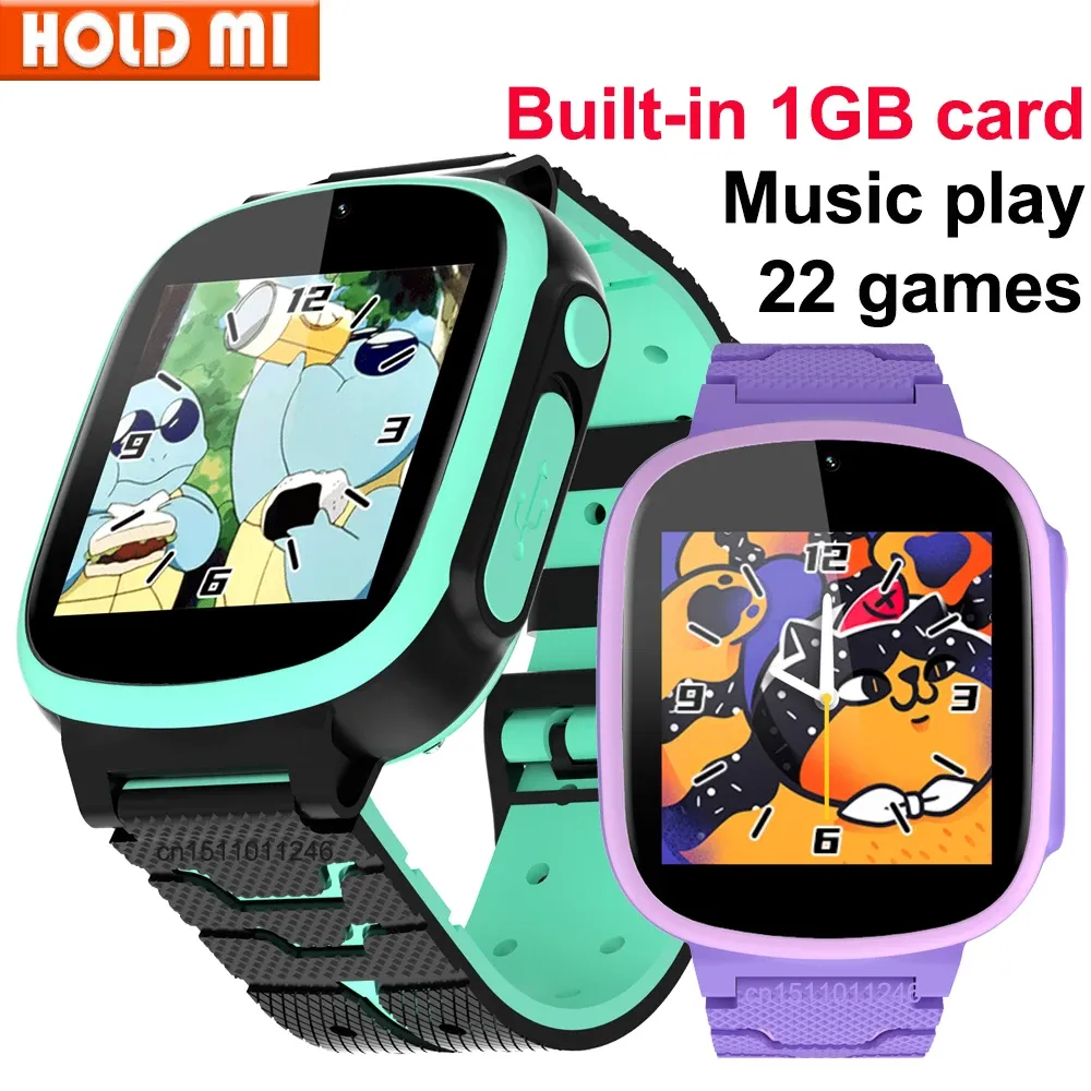 Tittar på nytt spel smart titta på barnmusik spela 22 spel med 1 GB SD -kort smartwatch kamera videoklocka för pojkar flickor gåvor