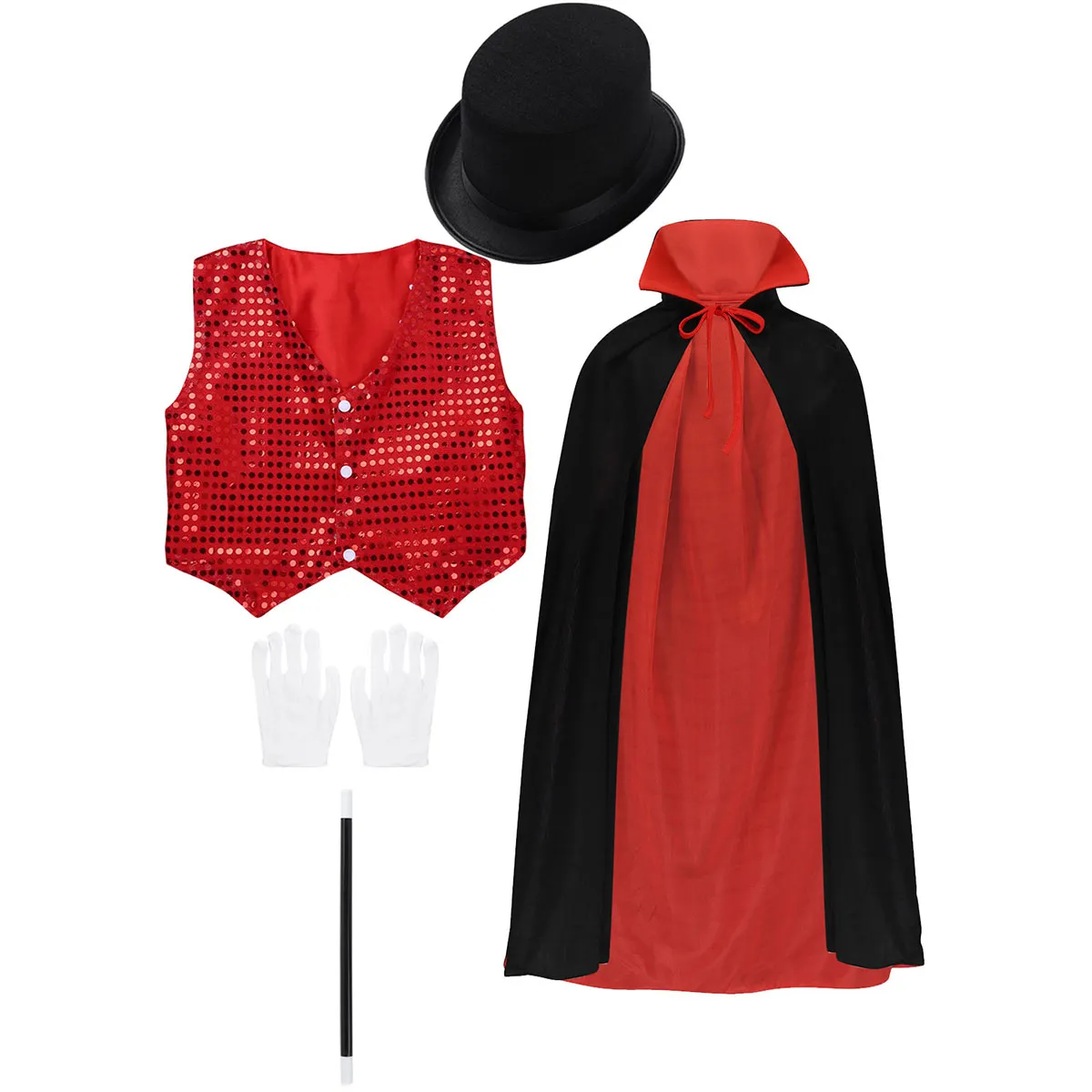 Deluxe Magician Costume Set - X-Large (16-18) For Dress-Up & Magic Shows