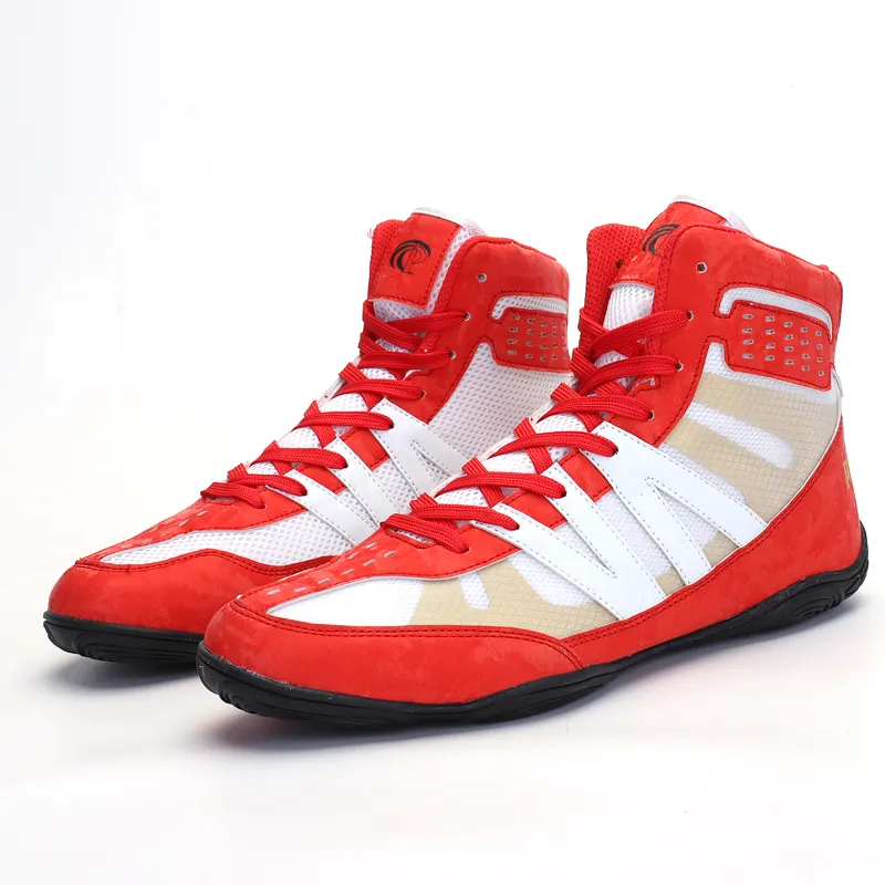 Men's Wrestling Shoes - High Top Boxing & Weightlifting Boots For Gym, Powerlifting, And Fitness