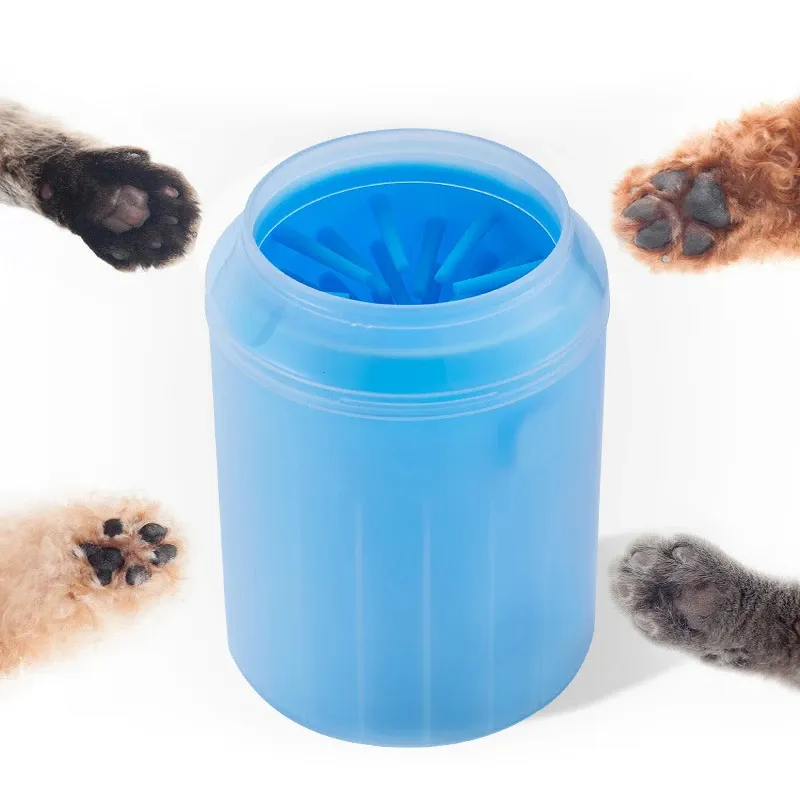 新しい犬のポークリーナーカップソフトシリコーンコームポータブル屋外ペットフットワッシャーポークリーンブラシはすぐに足の掃除バケツを洗ってください