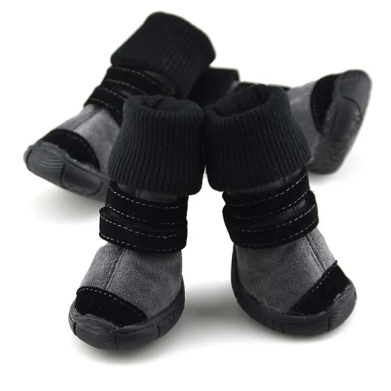 4 stcs/set winter huisdier hondenschoenen anti-slip huisdier puppy sneeuwschoenen voor chihuahua yorkie huisdier honden sokken laarsjes voor huisdieren schoeiselproducten