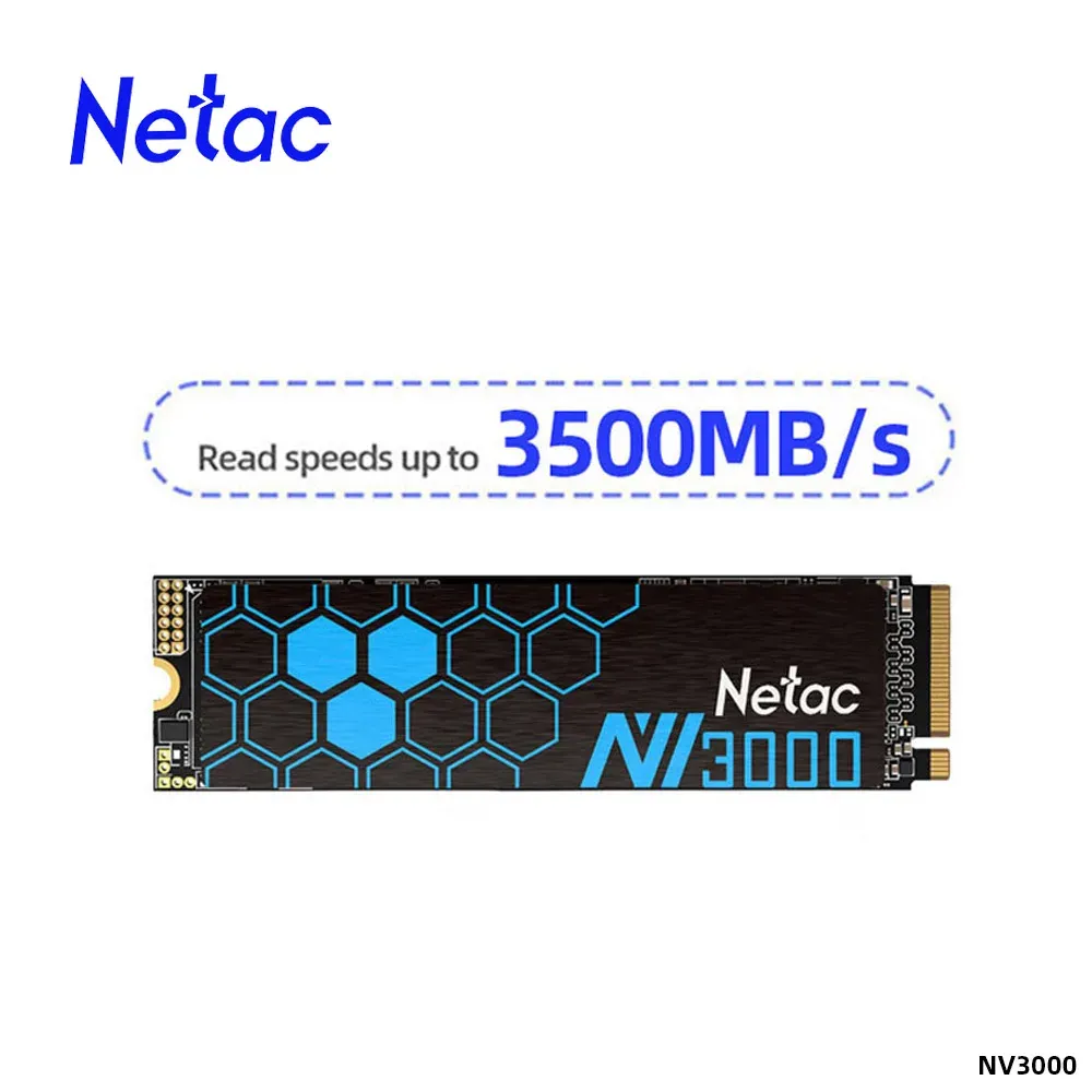 Drive Netac SSD M2 NVME 250 Go 500 Go SSD 1TB M.2 NVME 2280 SSD PCIE 3.0x4 Disque dur à semi-conducteurs pour ordinateur portable PC de bureau pour ordinateur portable