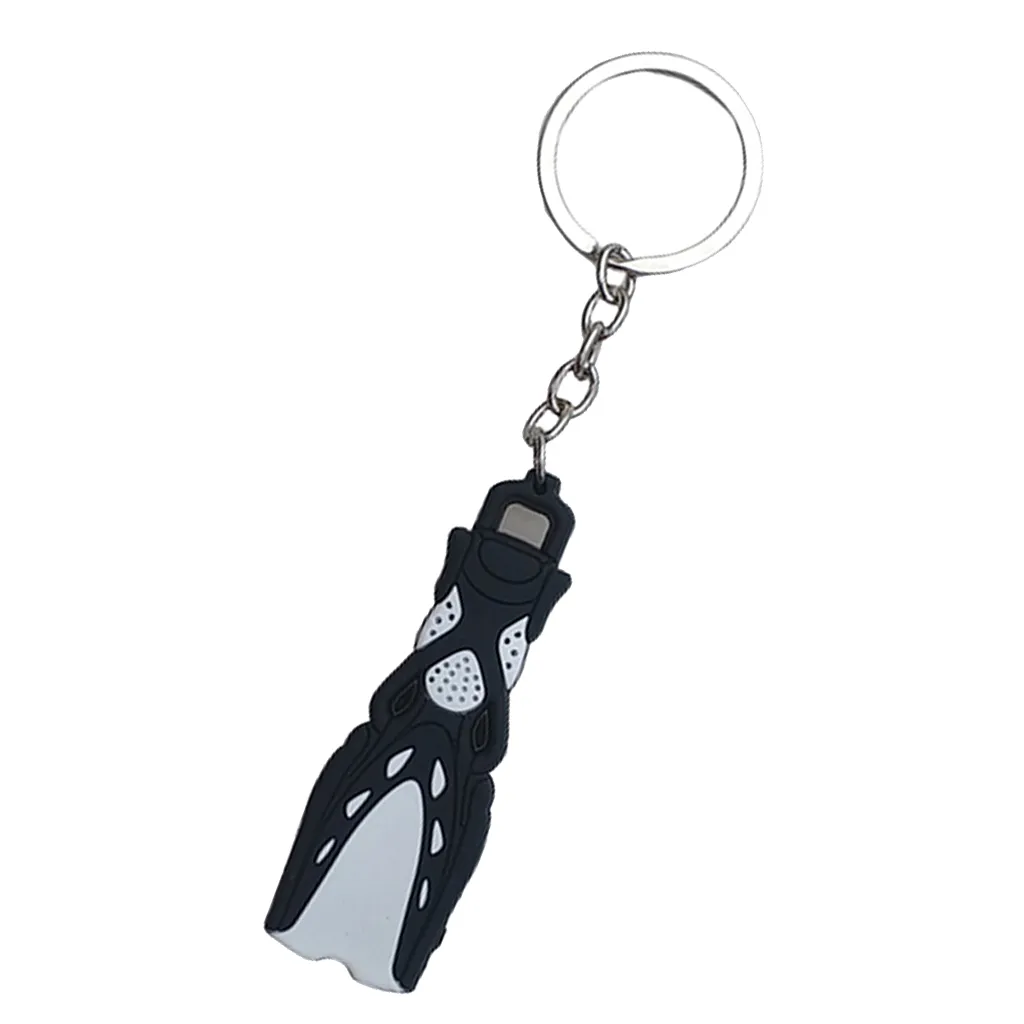 Scuba Flipper Key Chain Dive Fins Keychain Key Ring Holder Scuba Dive Flipper Keychain Keyring for Boat Tote Bag 