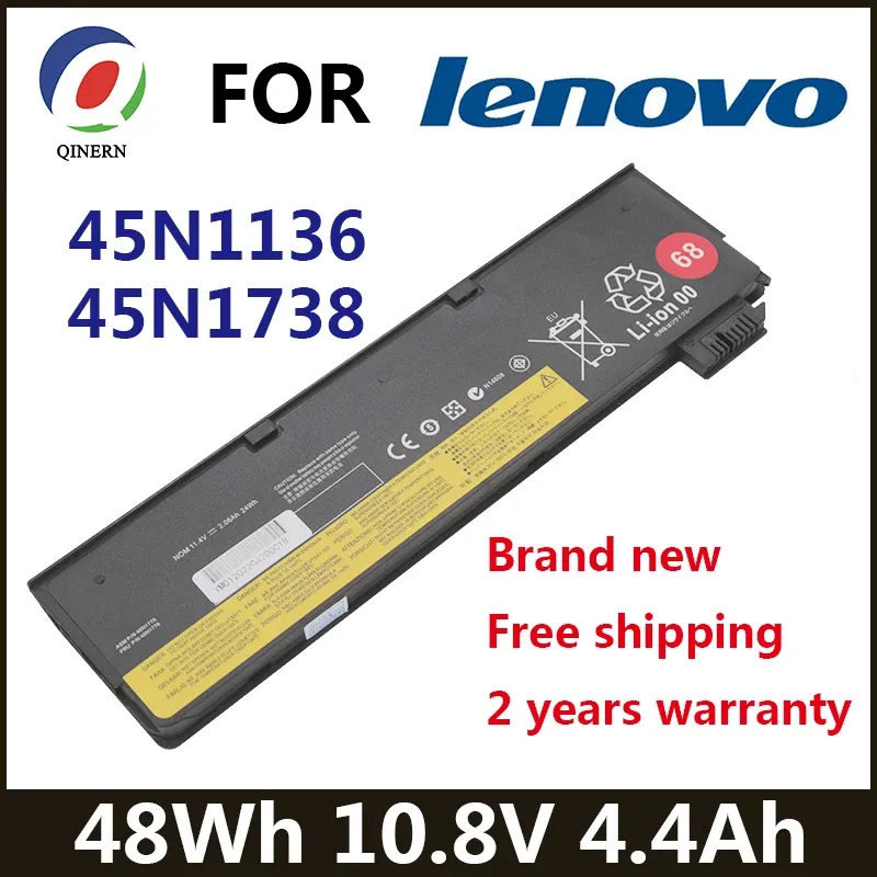 Batteries 48Wh 10.8V Laptop Battery For Lenovo Thinkpad X240 X260 X270 X250 L450 T450 T470P T450S T440S K2450 W550S 45N1136 45N1738 4.4Ah