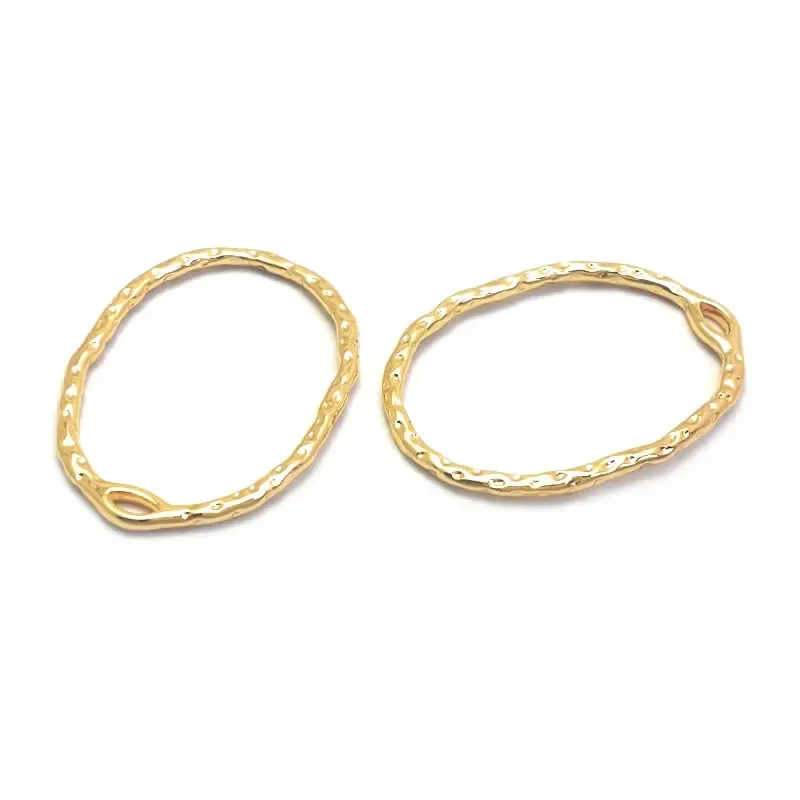 10 -stcs 14k gouden kleur messing ovale druppel rechthoekige vorm oorbellen verbind charm hangers sieraden maken voorraden diy accessoires