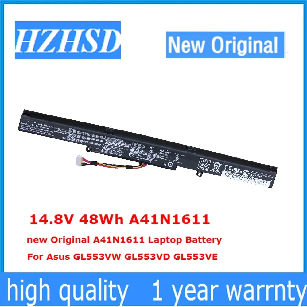 バッテリー14.8V 48WH A41N1611新しいオリジナルA41N1611 ASUS GL553VW GL5553VD GL553VE用のラップトップバッテリー