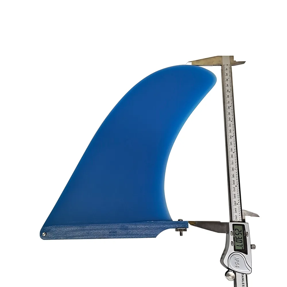 Dーfin 10inch Fiberglass Longboard Surf Fin 9.5/10 Inch Blue/Red Single Fin For