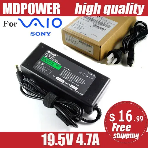 Adapter MdPower voor Sony Viao VGNCR31/P CR31/W CR322H NOTEBOOK LAPTOP VOEDING PROWT POWER AC AC -ADAPTER LADER CORD 19.5V 4.7A