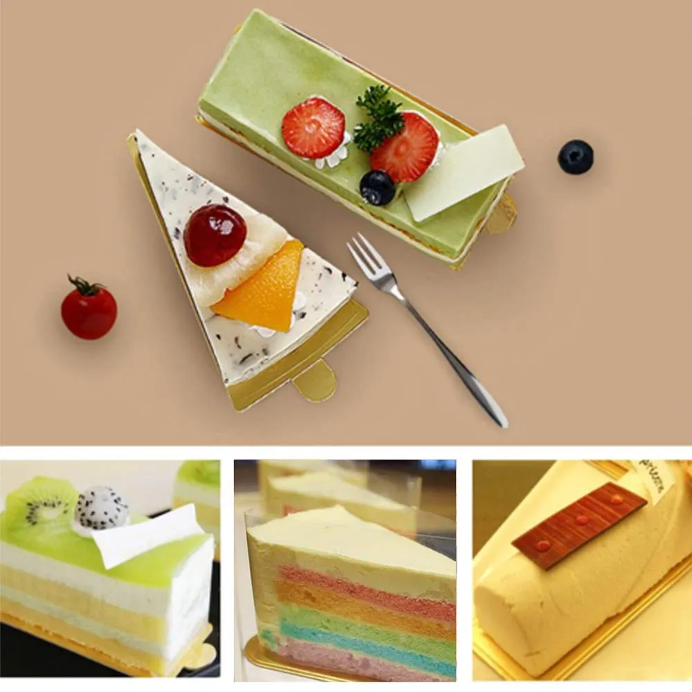 100pcs / pack gâteau en carton mini planches à gâteaux Cupcake Plateau de dessert en papier Golden Golden Base Cake Pastry Decorative Kit décoratif