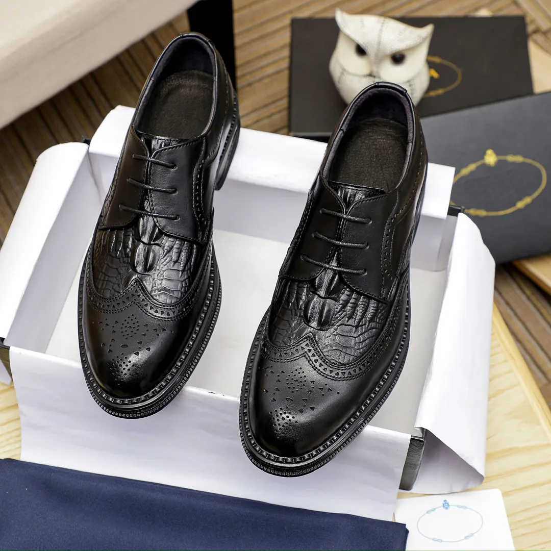 Wear Resistance Mens Shoes Leather Designer Shoes Men Casual Shoes Comfortable Chaussure Luxe Desinger Shoes Men`s Walking Shoes Versatile Style