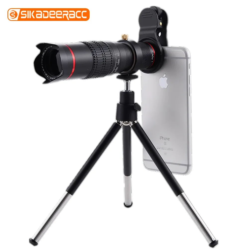 Lens Mobiltelefonkamera Lens 22x Telescope Zoomtelefoni Lens Universal Tripode Mount Clip för Samsung Galaxy S9 S10 Plus S7 Edge