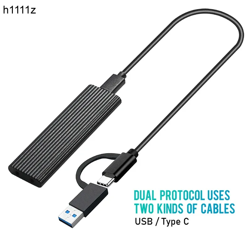 Obudowa M.2 NVME SSD OBUDOWA 10 Gb/ s DUAL PROTOTOL M2 NVME Case M2 NVME PCIE NGFF M.2 SATA SSD Box z adapterem OTG dla 22302280 M.2 SSD