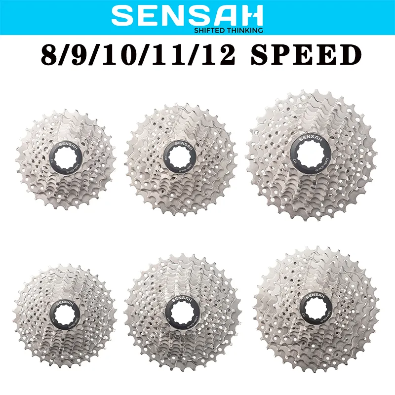 Sensah 8/9/10/11/12 Speed Road Bike Cassette 11V 23T / 25T / 28T / 30T / 32T / 34T / 36T BICYLAGE FREET-WEEL K7 10S Flywheel pour Hg Hub