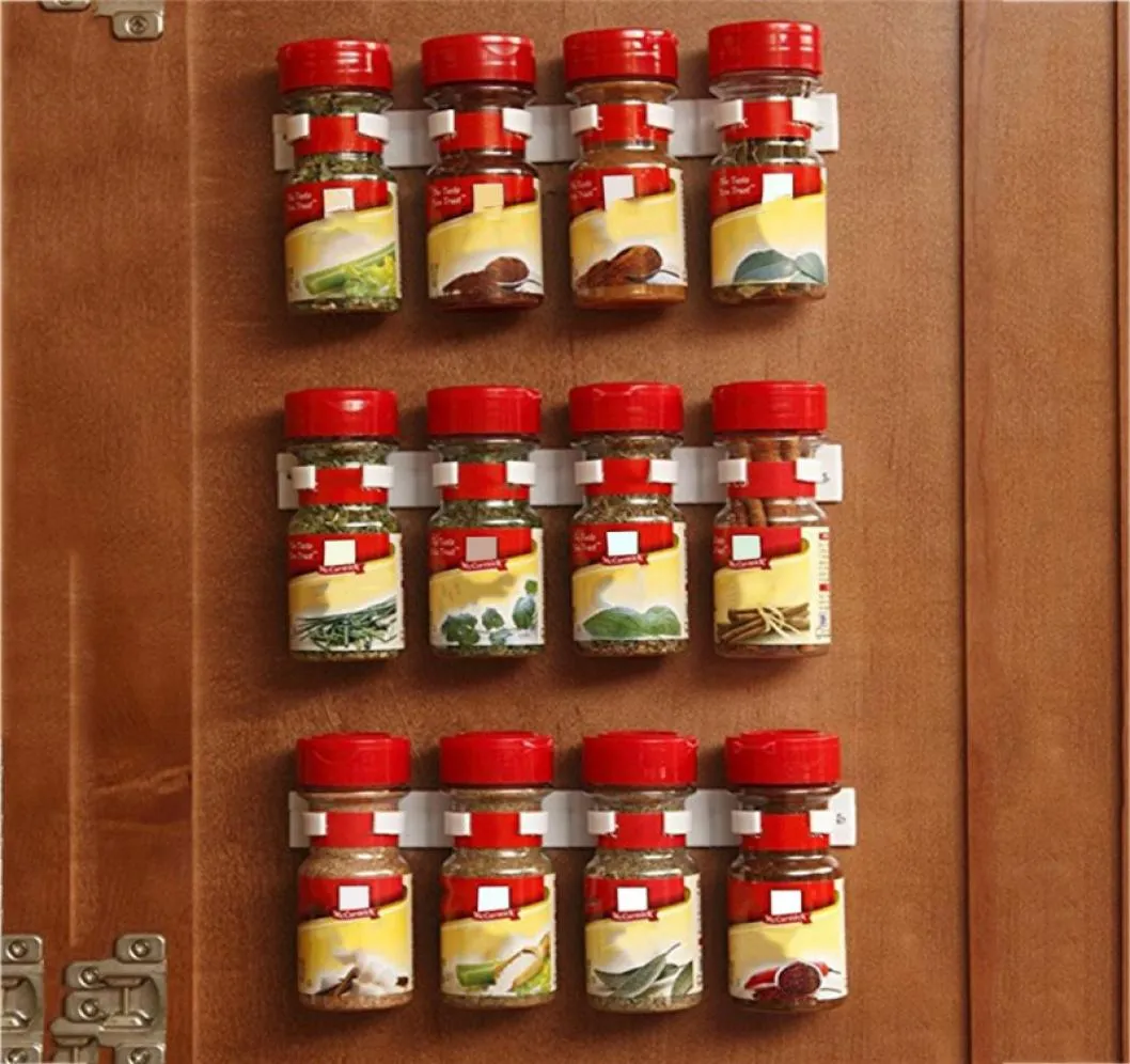 2 4pcs Home Küchenwand Hanging Sauce Zutaten Flaschenlagerhalter Organizer Werkzeug Küche Rack Rack Space Sparer BL2599392