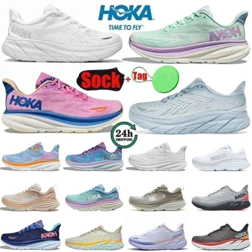 2024 HOKAH One Bondi 8 Running Hokahs Buty z Box Womens Platform Treners Runnnerssneakers Clifton 9 Women Blakc White Harbor Mens 36-45