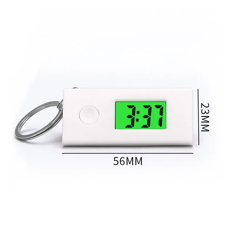 Stille lumineuze abs digitale elektronische klok student examen studie bibliotheek pocket horloge groene achtergrondverlichting lcd display mini draagbaar