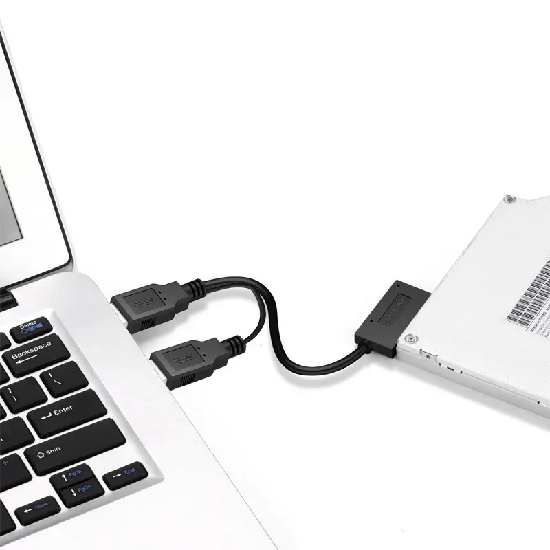 ノートブック光学ドライブ7+6pin SATAからUSB2.0イージードライブケーブルUSBからSATA 13p光学ドライブケーブル