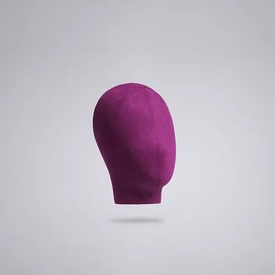 Mannequim da cabeça de cetim da cor feminina, estrutura de chapéu, colar, tela de brinco, sem janela de modelo base, acessórios de peruca falsa, 1pc, b064